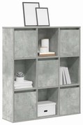 vidaXL Estante 89x24x101,5 cm derivados de madeira cinzento cimento