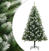 vidaXL Árvore de Natal artificial articulada c/ flocos de neve 120 cm
