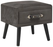 vidaXL Mesa-de-cabeceira 40x35x40 cm veludo cinzento