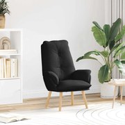 vidaXL Poltrona Relaxante em Tecido Preto