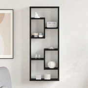 vidaXL Prateleira de parede carvalho preto 36x16x90 cm madeira projetada