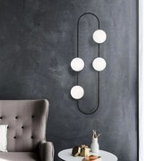 Candeeiro de Parede Abakus – Preto e Branco – 40 x 33 cm