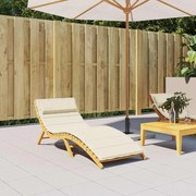 vidaXL Almofadão p/ espreguiçadeira 180x60x4cm tecido oxford cor creme
