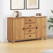 vidaXL Sideboard 'ASKIM'133,5x40x79 cm Madeira de Pinheiro Sólido