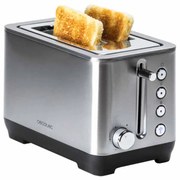 Torradeira de 1000 W BigToast Double, 2 ranhuras Curtas extralargas, aço inoxidável, 4 funções predefinidas, 6 níveis de potência, Suporte para pãezin