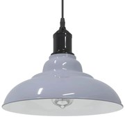 vidaXL Candeeiro suspenso regulável altura E27 cinza brilhante Ø31cm