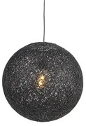 Candeeiro de suspensão preto 45 cm - Corda