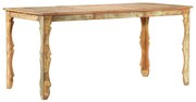 vidaXL Mesa de jantar 160x80x76 cm madeira recuperada maciça