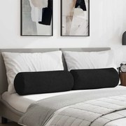 vidaXL Almofadas de Apoio 2 pcs Preto Ø 25 x 70 cm tecido
