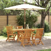 vidaXL Conjunto de Jantar de Jardim com 5 Peças em Madeira de Teca