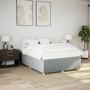 vidaXL Estrutura de cama sem colchão 140x190 cm tecido cinzento-claro