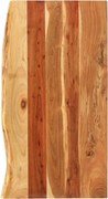 vidaXL Tampo p/ móvel toucador WC 100x52x2,5 cm madeira acácia maciça