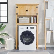 vidaXL Armário p/ máquina lavar roupa Corona madeira de pinho maciça