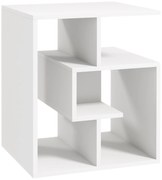 HOMCOM Mesa de Apoio mesa auxiliar para sala e quarto estante para arrumação 45x40x55 cm Branco