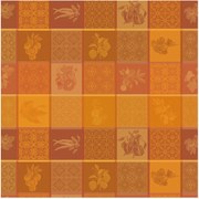 Toalha de mesa redonda em tecido jacquard de algodão com revestimento acrílico Mille Tutti Frutti