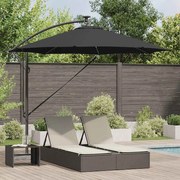 vidaXL Guarda-sol de Bananeira Cantilever Preto 294 x 294 x 248 cm