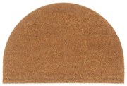 vidaXL Tapete de porta semicircular 60x90 cm fibra coco tufada natural