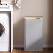 Cesto para roupa suja com tampa, 90 L 42 x 32 x 70,5 cm cinzento