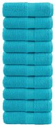 Toalhas de mãos premium SOLUND 10pcs 30x30cm 600 g/m2 turquesa