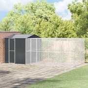 vidaXL Gaiola para Pássaros com Extensão Antracite 310 x 619 x 247 cm em Aço