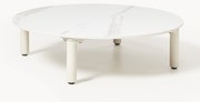 Mesa de centro redonda para jardim com efeito de mármore Sienna, Ø 80 cm