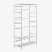 Armário Aberto De Madeira De Bambu Krauford Madeira Branca - Sklum