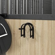vidaXL Suporte para brida de parede ferro preto
