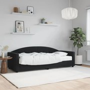 vidaXL Sofá-cama com colchão 80x200 cm veludo preto