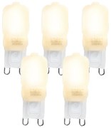 Conjunto de 5 Lâmpadas LED G9 CUTE PC 2W 200lm 2700K