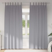 vidaXL Cortinas 2 pcs Cinzento-claro 245 x 140 cm Poliéster
