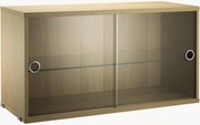 Vitrine com portas de vidro deslizantes String System, L 78 x P 30 cm