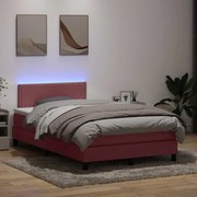vidaXL Cama com molas/colchão 120x220 cm veludo rosa