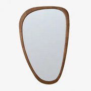 Espelho De Parede Em Madeira De Carvalho Arbidel Carvalho Escuro Castanho & 50 X 80 Cm - Sklum