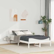 vidaXL Estrutura de cama com mesas de cabeceira Branco 120 x 200 cm