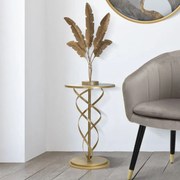 MESA DE APOIO GLAM SPIRAL Ø 38X61,5 CM DOURADA