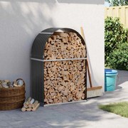 vidaXL Suporte para lenha 80x45x120 cm Antracite Aço galvanizado
