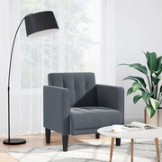 vidaXL Poltrona com apoio de braços 53 cm veludo cinzento-escuro