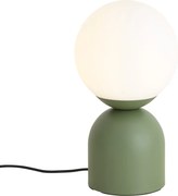Hotel Chic Table Lamp Green with Opal Glass - Pallon Trend