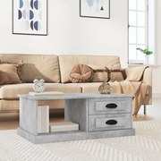 vidaXL Mesa de centro 90x50x35 cm derivados madeira cinzento cimento