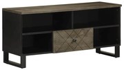 vidaXL Móvel de TV 100x33x46 cm madeira de mangueira maciça preto