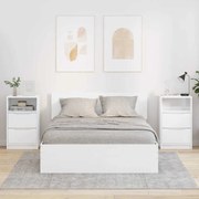 vidaXL Mesas de cabeceira 2 pcs Branco Brilhante 40 x 30 x 467 cm