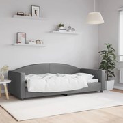 vidaXL Sofá-cama 90x200 cm tecido cinzento-escuro
