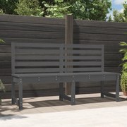 vidaXL Banco de jardim 157,5 cm madeira de pinho maciça cinzento