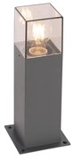 Candeeiro de pé moderno para exterior 30 cm cinzento escuro IP44 - Denmark Moderno