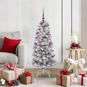 vidaXL Árvore de Natal Articulada Artificial Verde e Branco 120 cm