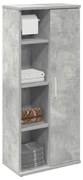 vidaXL Móvel p/ casa banho c/ suporte rolos 39x22x90 cm cinza cimento
