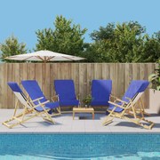 vidaXL Toalhas de praia 6 pcs 60x135 cm tecido 400 GSM azul royal