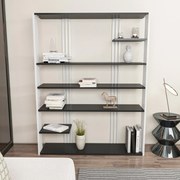 Estante Jenny – Antracite e Branco – 120x160x29,6 cm