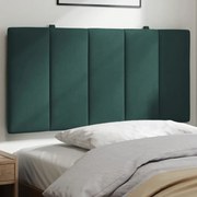 Almofadão de cabeceira 100 cm veludo verde-escuro