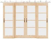 vidaXL Kit ferragens p/ porta deslizante 366cm aço inoxidável prateado